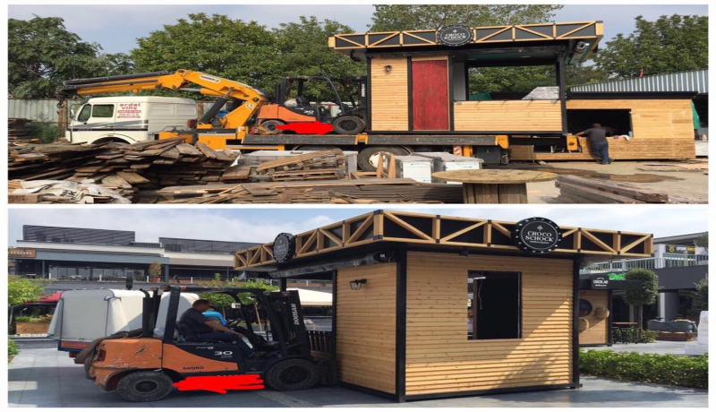 Podyum Park Ahşap Büfe Kurulumu